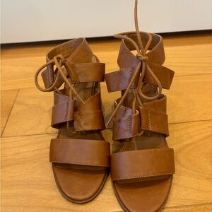 Brown Strappy Heeled Sandals